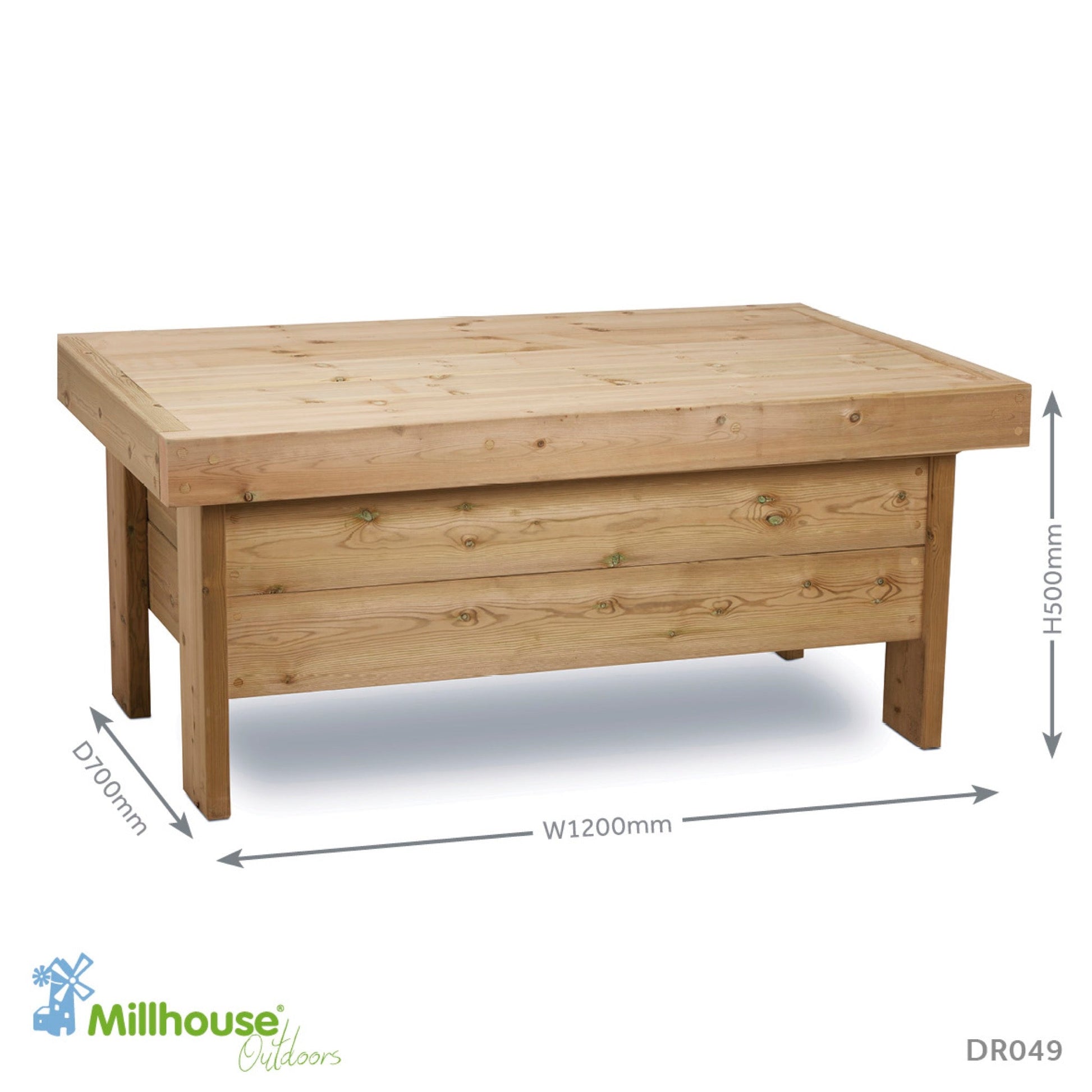 Millhouse - Millhouse - Zandbak met deksel hoog met krijtbord - Playlaan