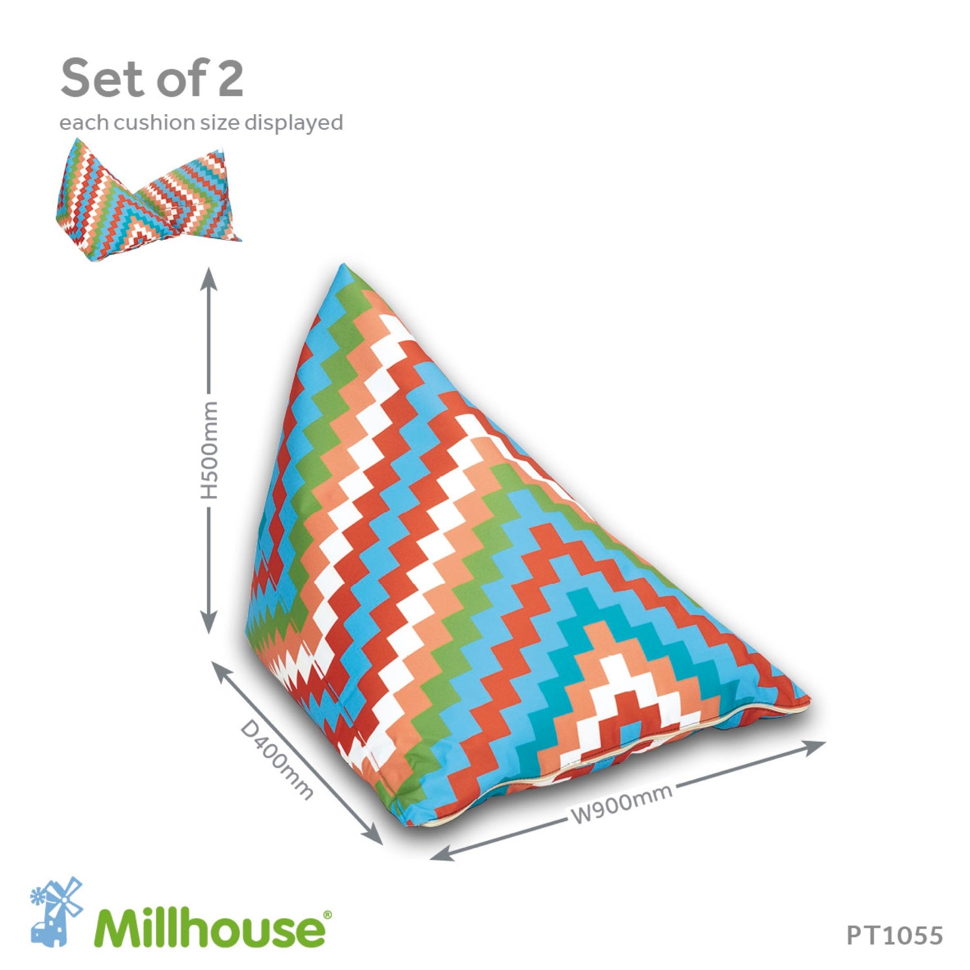 Millhouse - Millhouse - Zitzakken Aztecprint (2 stuks) - Playlaan