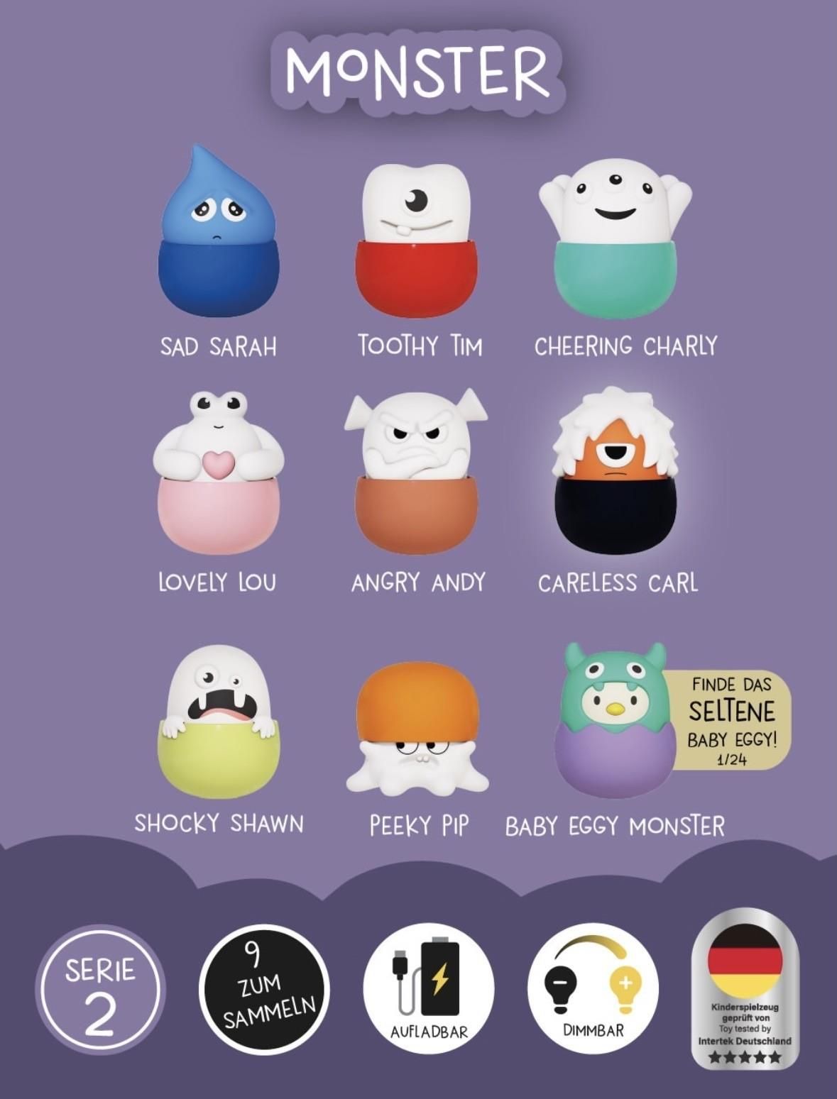 Moses verlag - Eggy mystery lights blindbox monsters 1st assorti - Playlaan