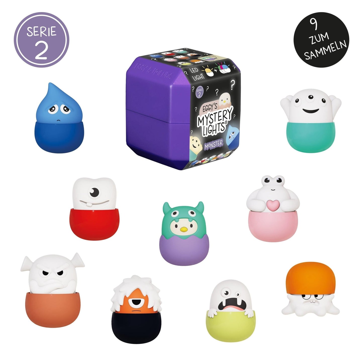 Moses verlag - Eggy mystery lights blindbox monsters 1st assorti - Playlaan