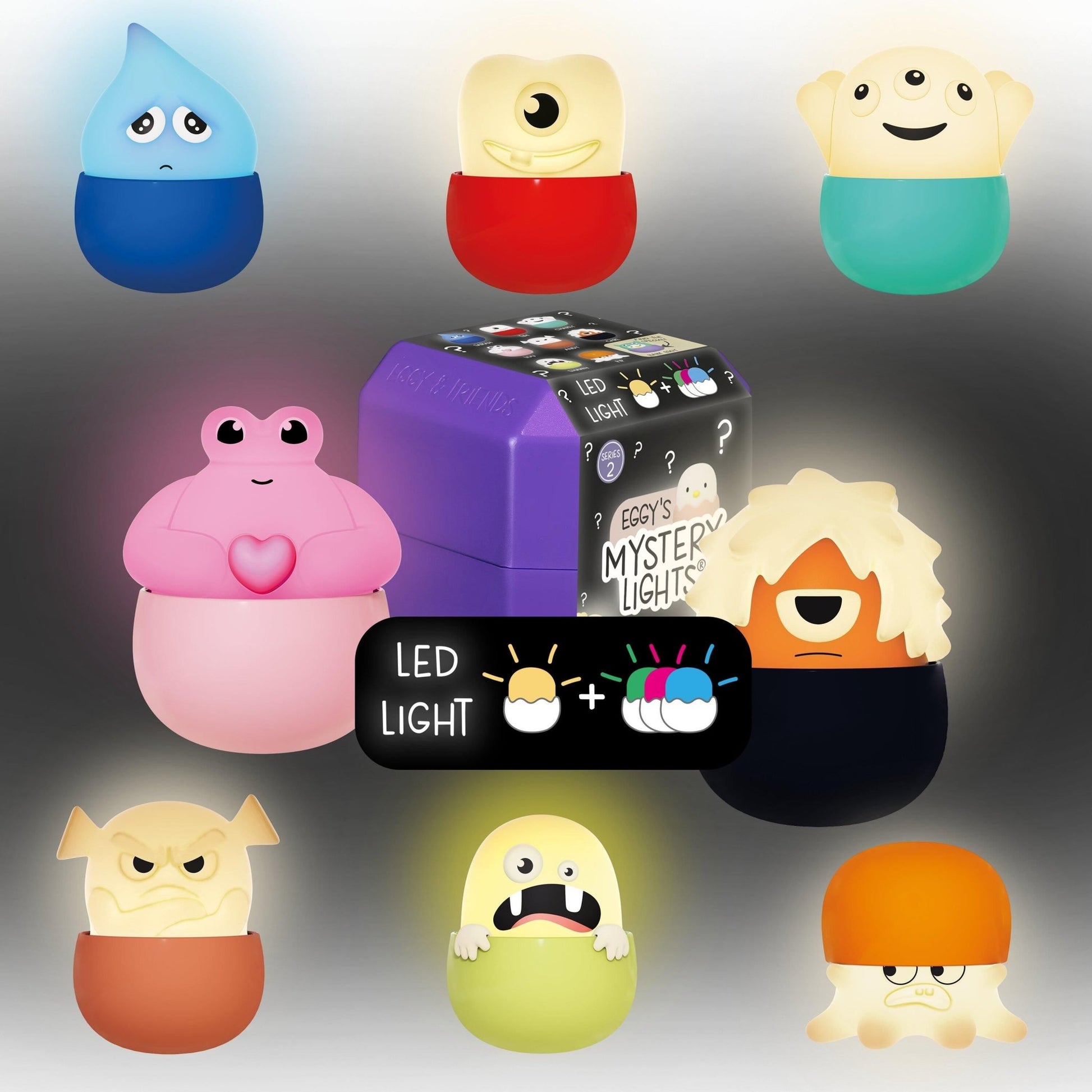 Moses verlag - Eggy mystery lights blindbox monsters 1st assorti - Playlaan