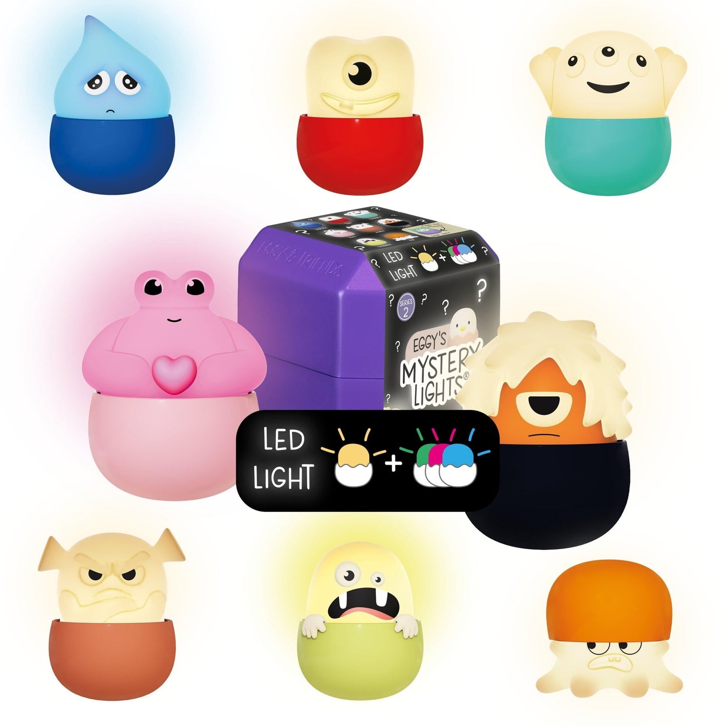 Moses verlag - Eggy mystery lights blindbox monsters 1st assorti - Playlaan