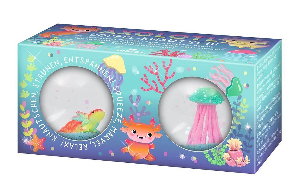 Moses verlag - Moses - Axolotl dubbele anti stressbal 1 st assorti - Playlaan