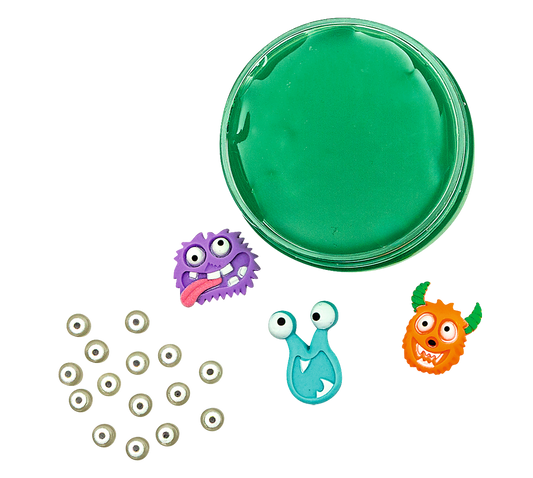 Moses verlag - Moses - Glibber klei slijm met confetti - glow in the dark monsters - Playlaan