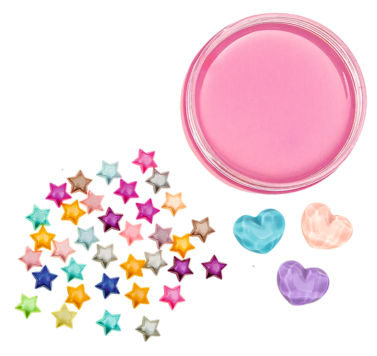Moses verlag - Moses - Glibber klei slijm met confetti - hartjes - Playlaan