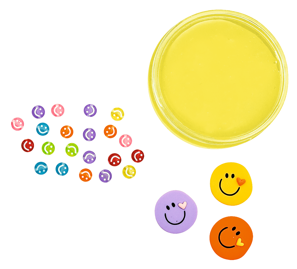 Moses verlag - Moses - Glibber klei slijm met confetti - smileys - Playlaan
