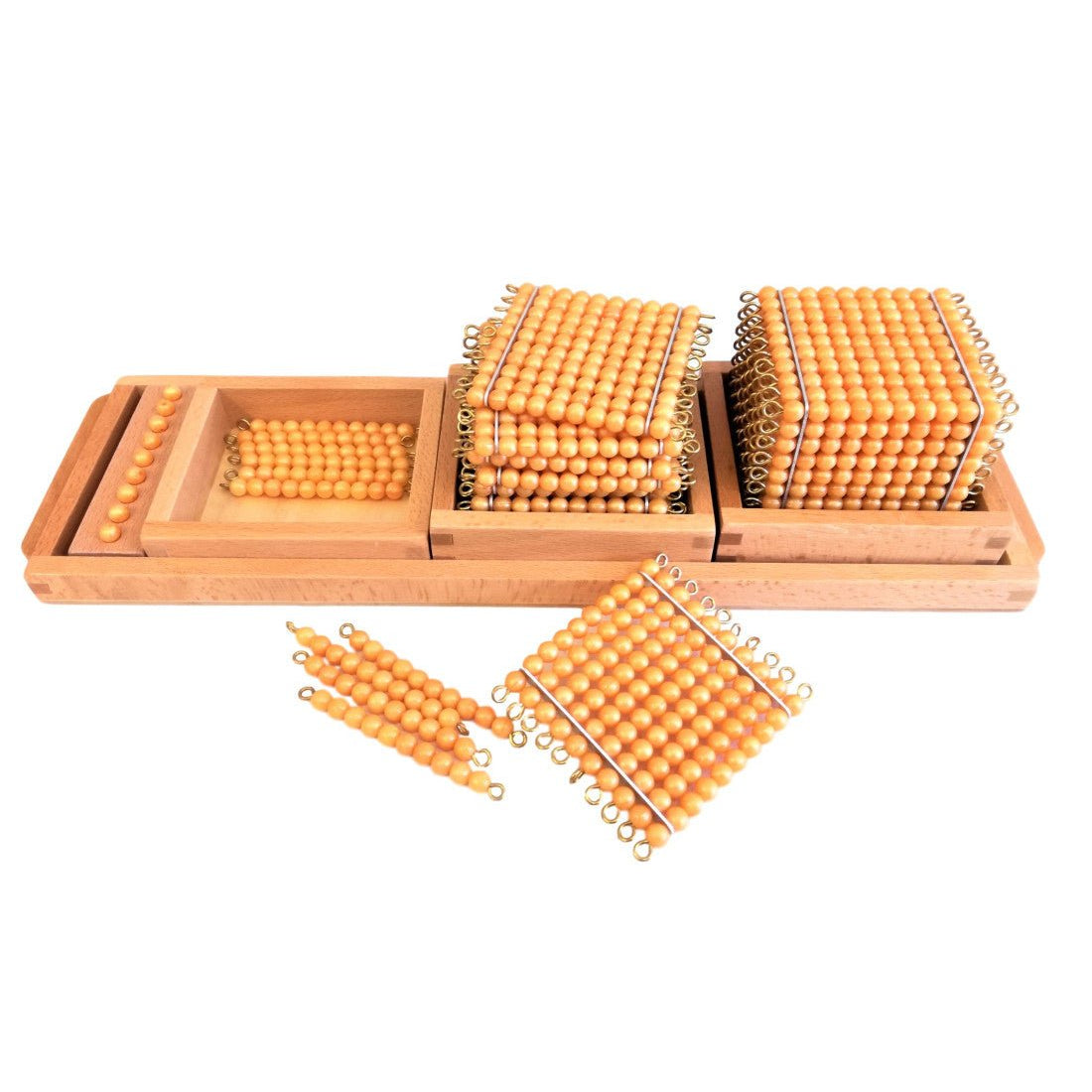 Moyo Montessori - Negenspel - decimale stelsel met kisten - Playlaan