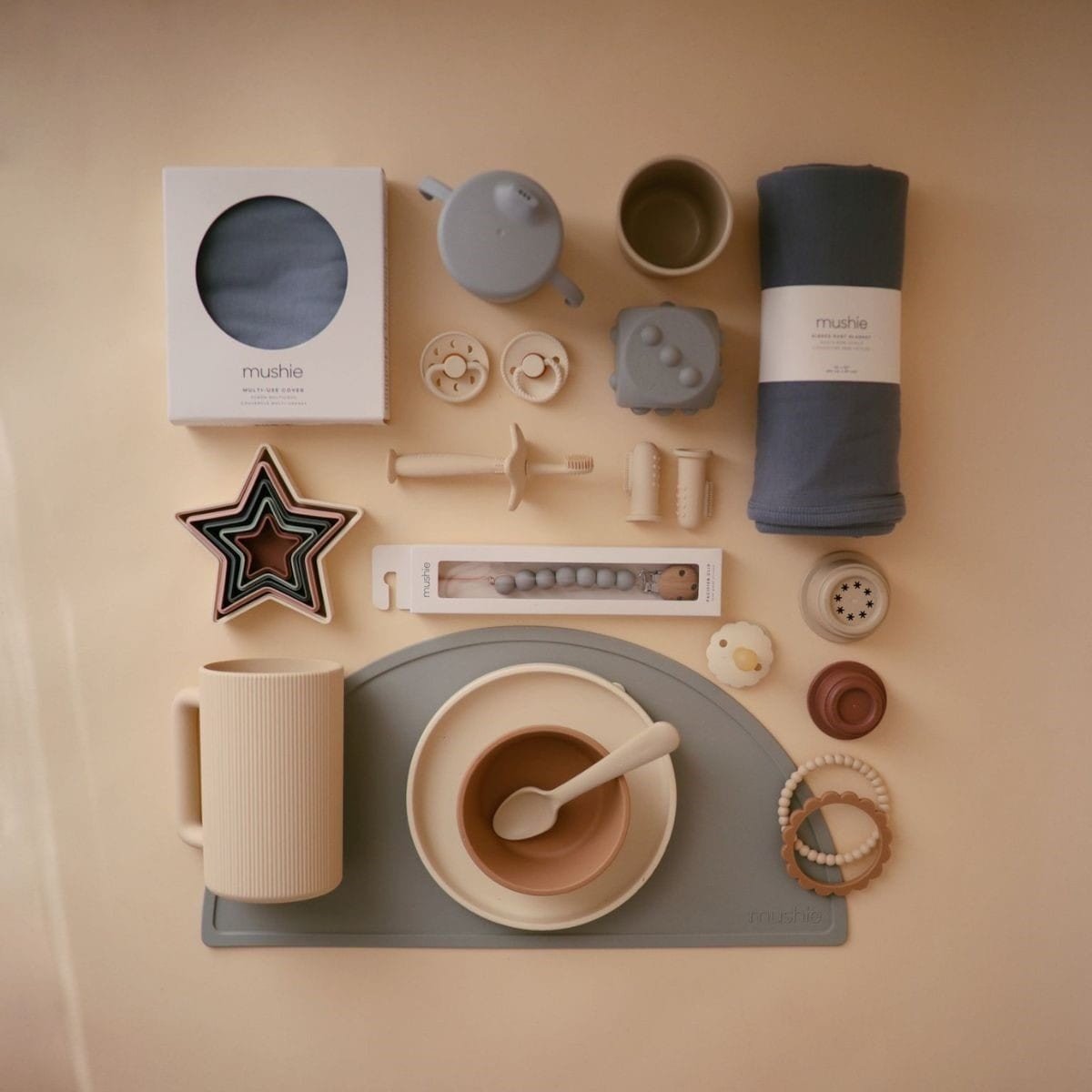 Mushie - Mushie - Bad spoelbeker Beige - Playlaan