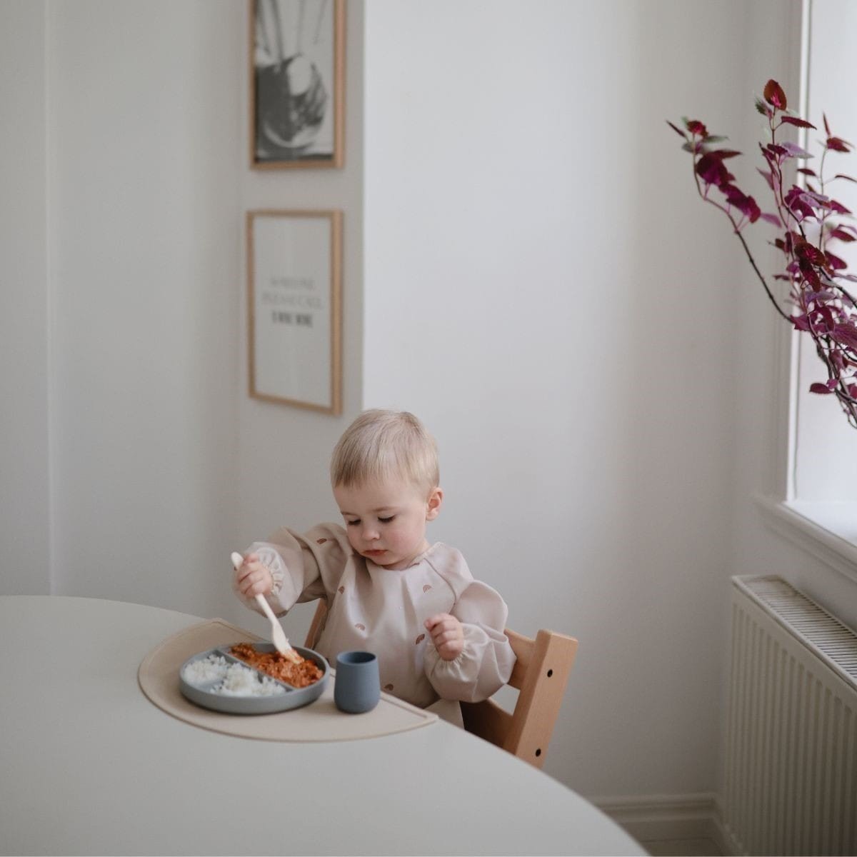 Mushie - Mushie - Slabbetje met lange mouwen - Regenboog - Playlaan