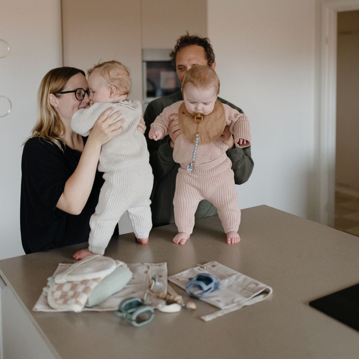 Mushie - Mushie - Waterbestendige tassen 2st - Regenboog - Playlaan