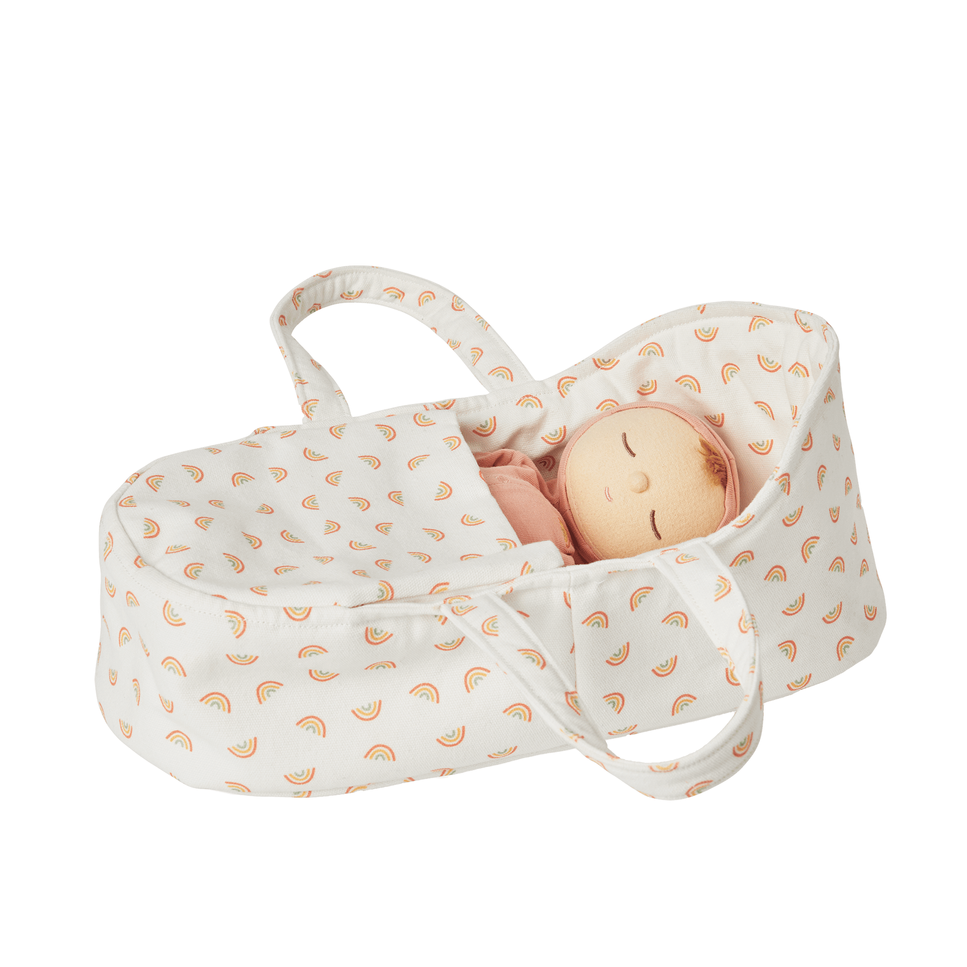 Olli Ella - Dinkum Dolls Carry Cot - Rainbow Print Reiswieg - Playlaan