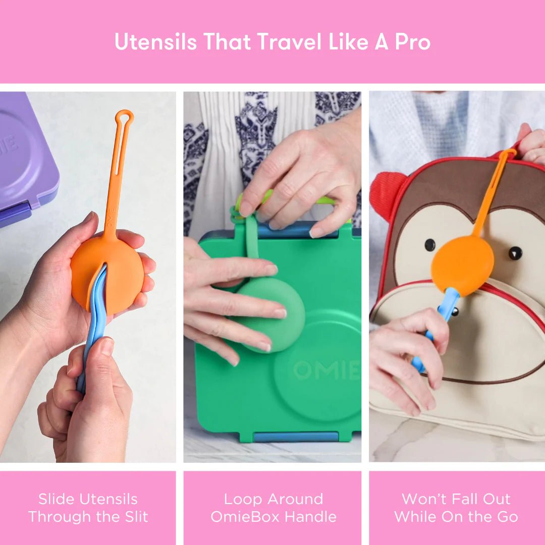 Omielife - Omielife - Bestekset in Hoesje OmiePod - Bubbel roze - Playlaan