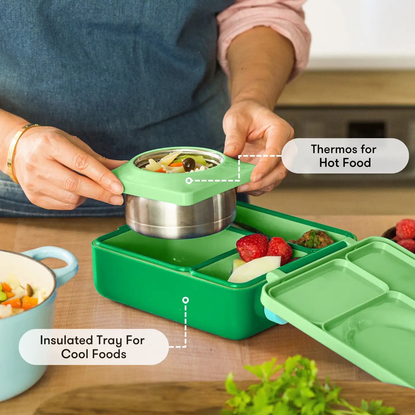 Omielife - Omielife - OmieBox Bento lunchbox - Appel Groen - Playlaan