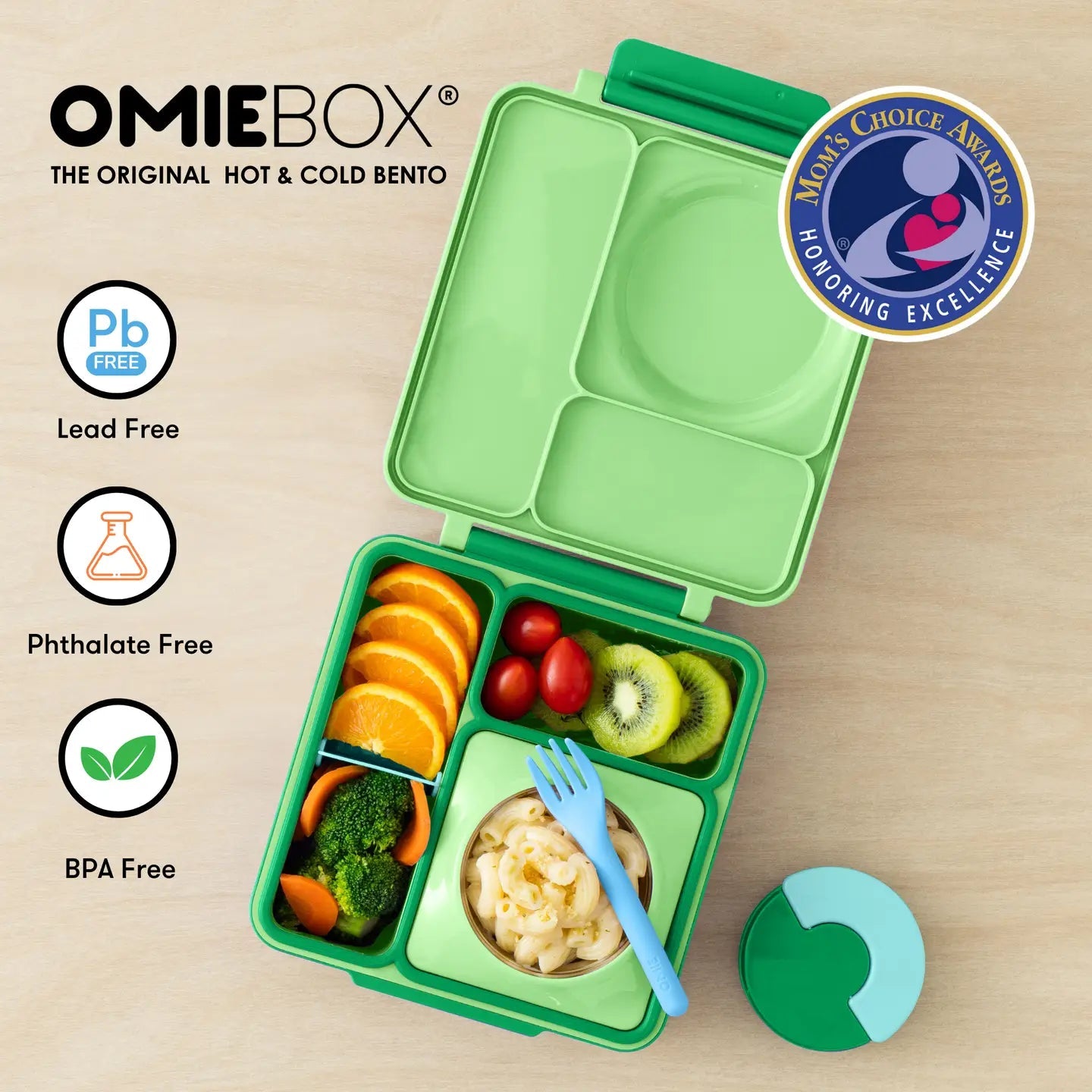 Omielife - Omielife - OmieBox Bento lunchbox - Appel Groen - Playlaan