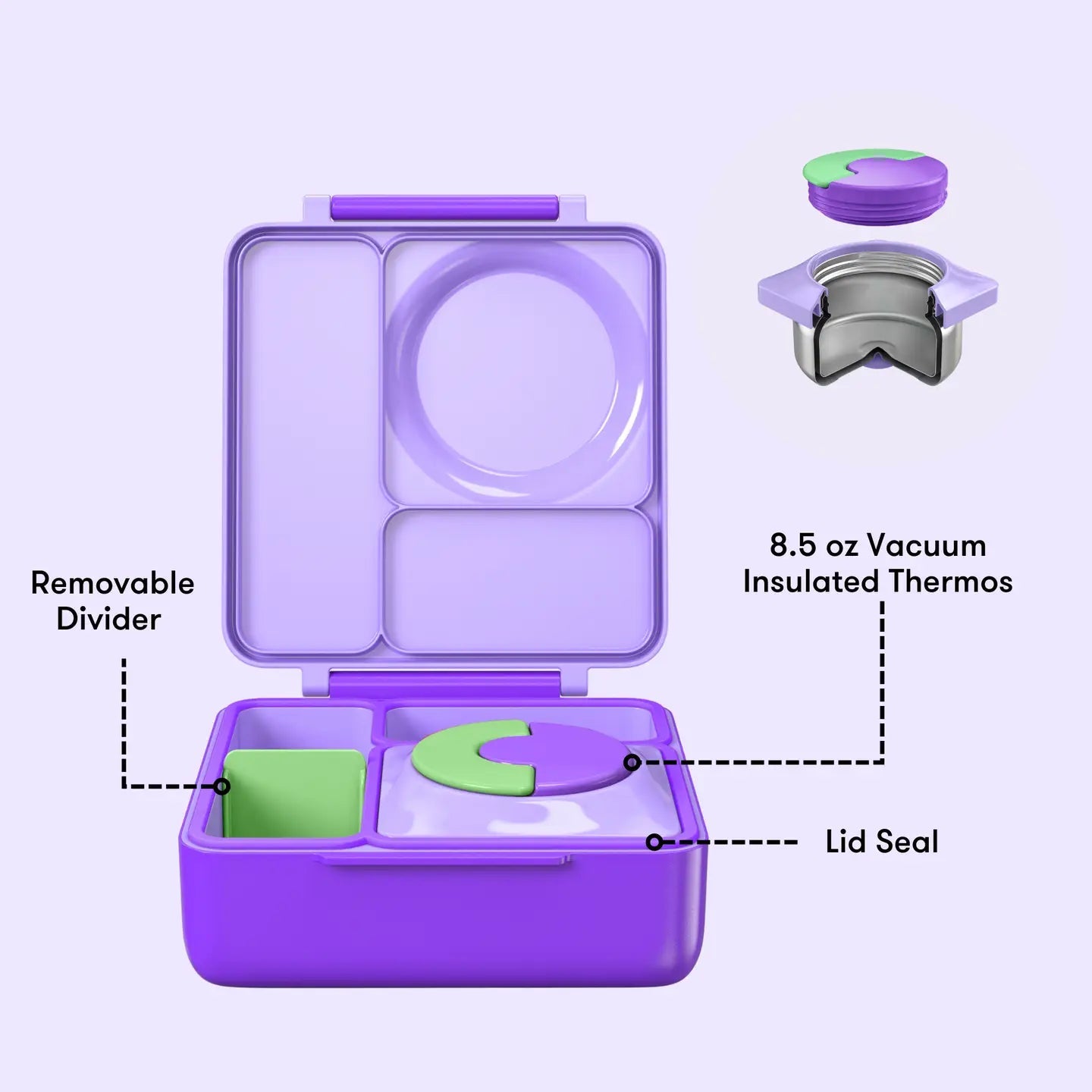 Omielife - Omielife - OmieBox Bento lunchbox - Lila Paars - Playlaan