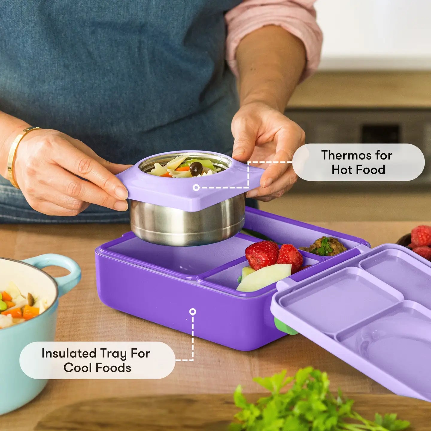 Omielife - Omielife - OmieBox Bento lunchbox - Lila Paars - Playlaan