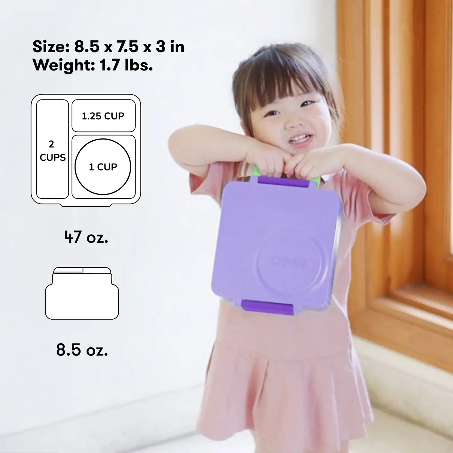 Omielife - Omielife - OmieBox Bento lunchbox - Lila Paars - Playlaan