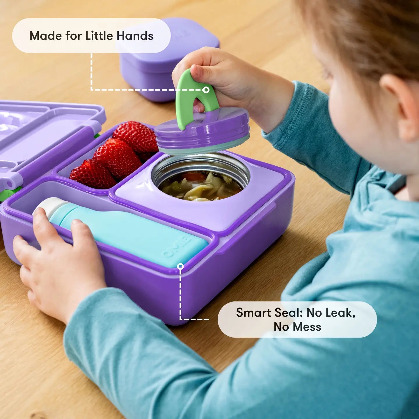 Omielife - Omielife - OmieBox Bento lunchbox - Lila Paars - Playlaan