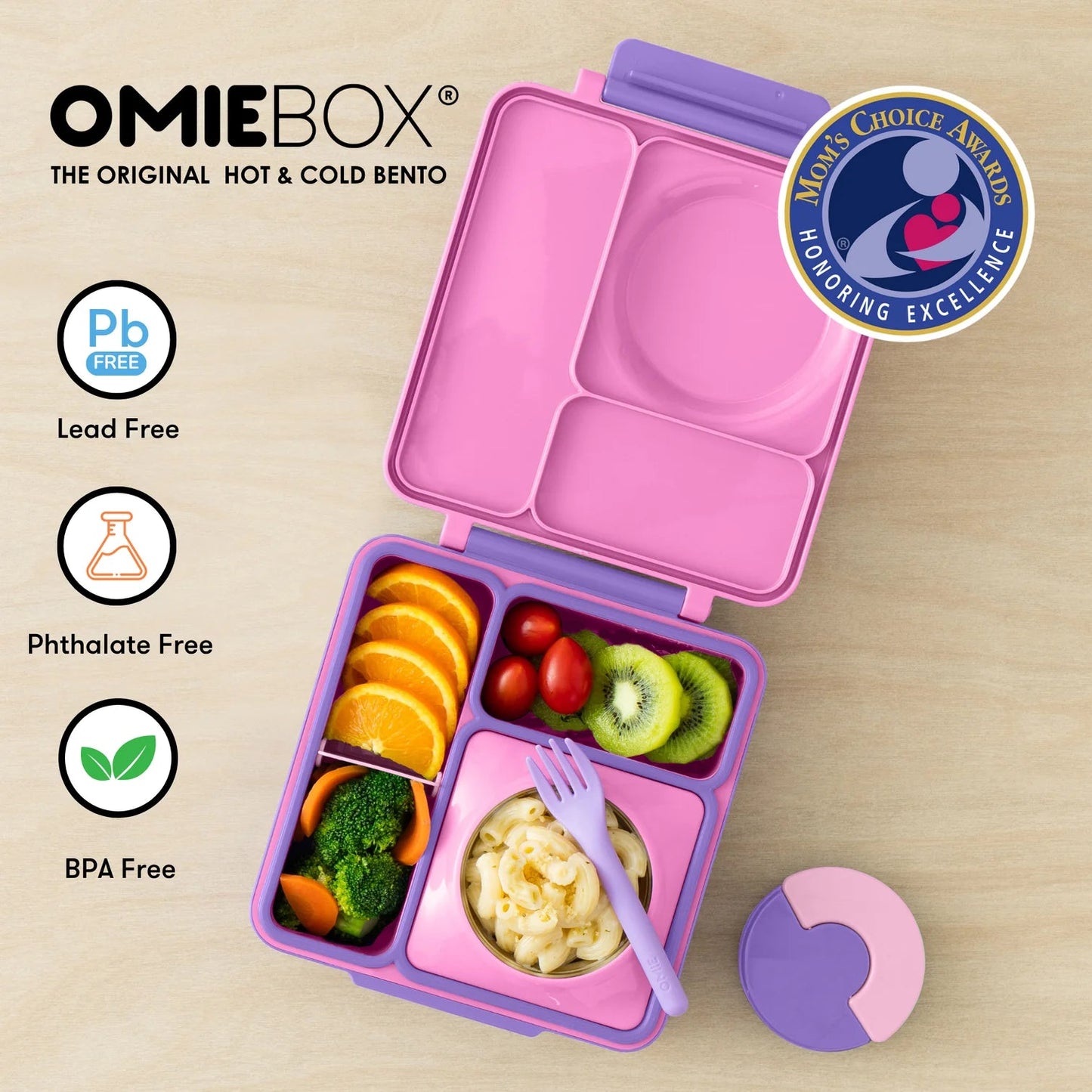 Omielife - Omielife - OmieBox Bento lunchbox met RVS thermos soepbeker - Eenhoorn - Playlaan