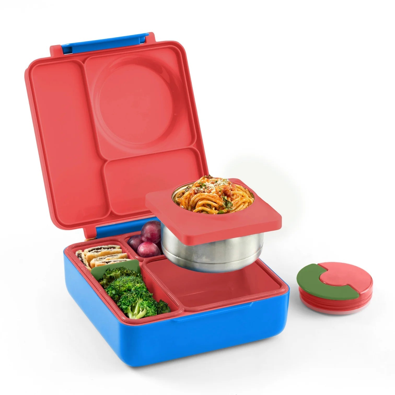 Omielife - Omielife - OmieBox Bento lunchbox met RVS thermos soepbeker - Scooter rood - Playlaan