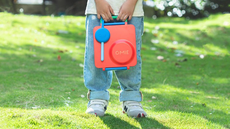 Omielife - Omielife - OmieBox Bento lunchbox met RVS thermos soepbeker - Scooter rood - Playlaan