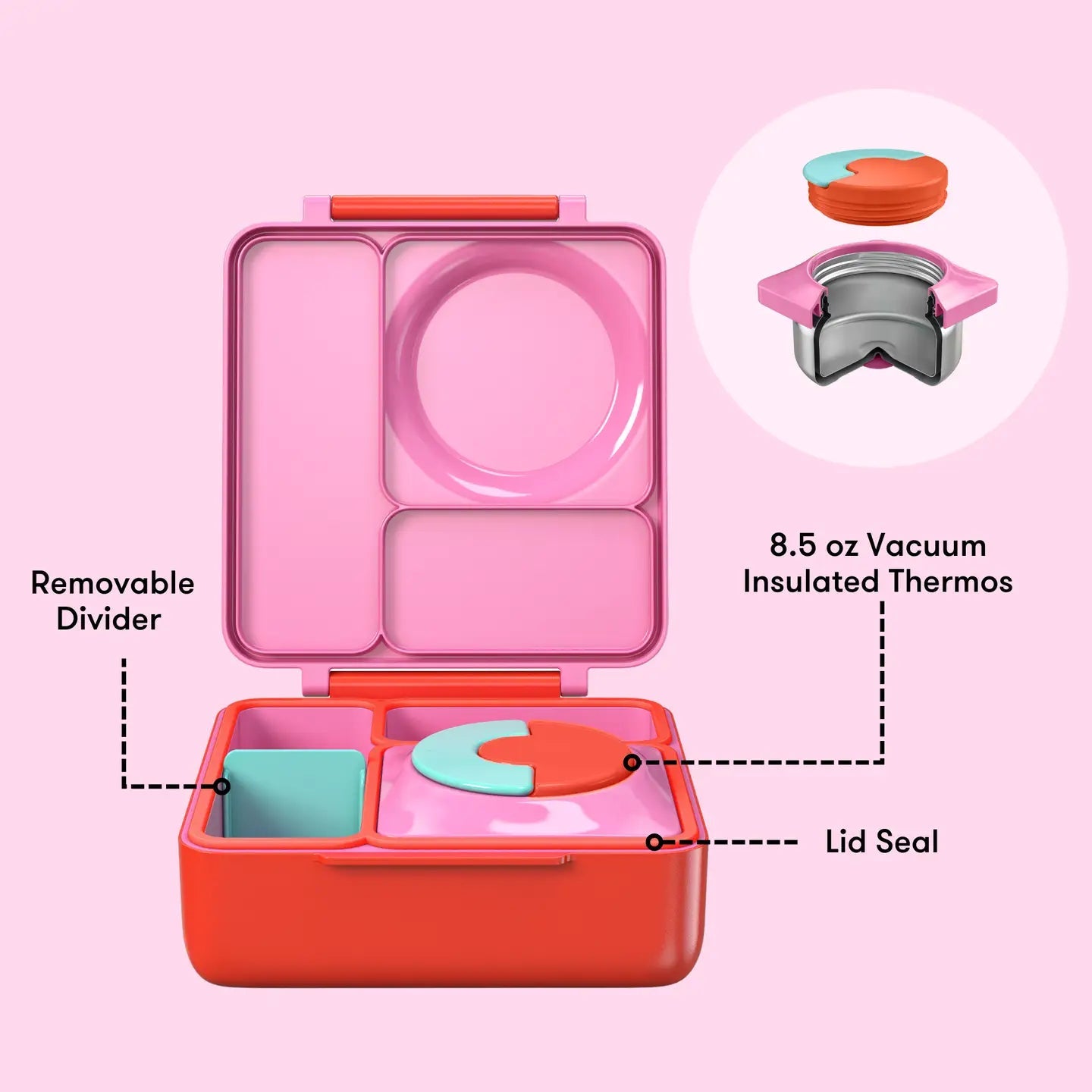 Omielife - Omielife - OmieBox Bento lunchbox - Roze bes - Playlaan