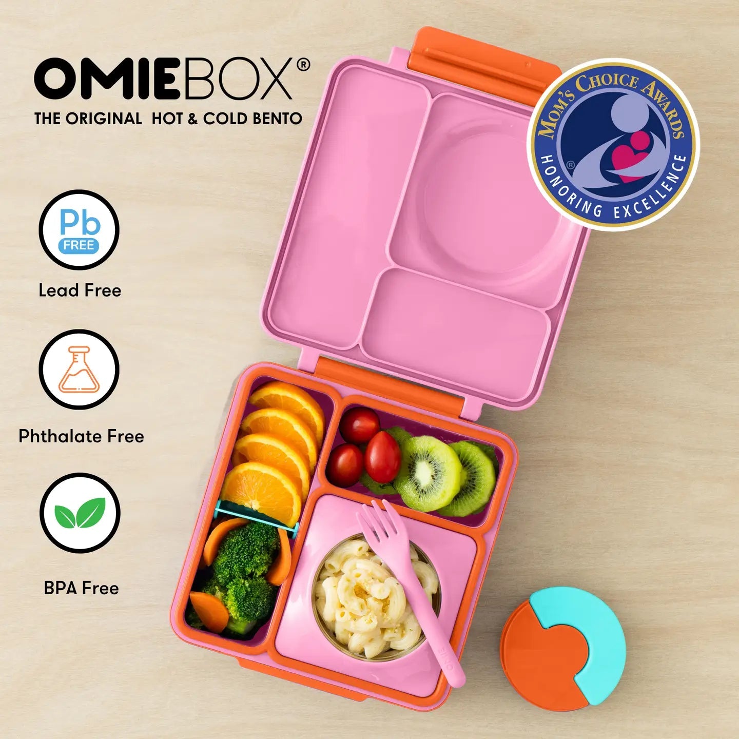 Omielife - Omielife - OmieBox Bento lunchbox - Roze bes - Playlaan