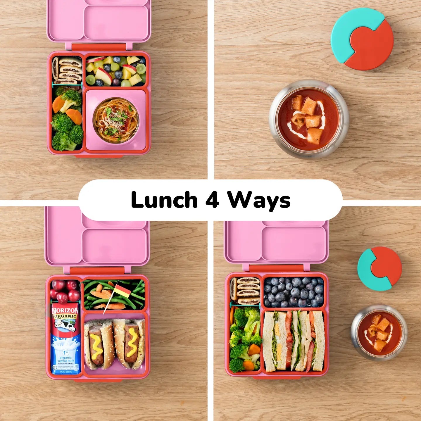 Omielife - Omielife - OmieBox Bento lunchbox - Roze bes - Playlaan