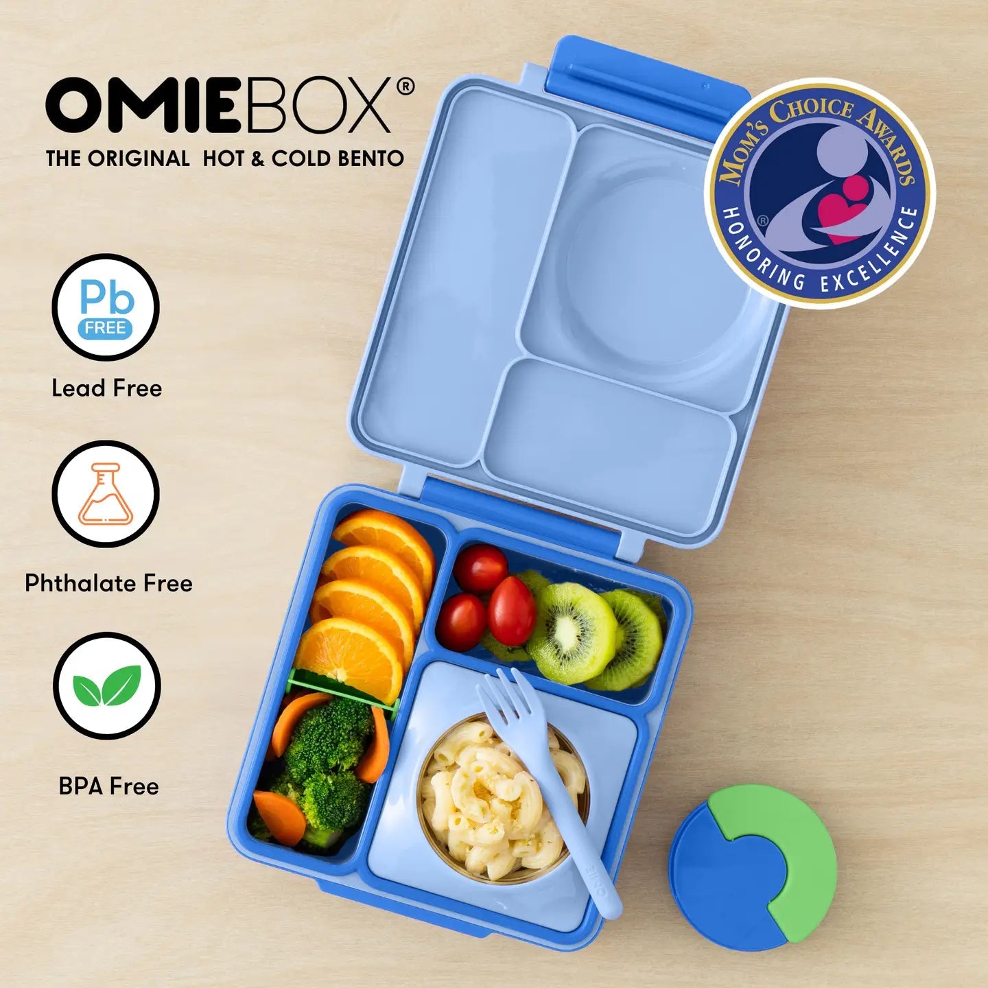 Omielife - Omielife - OmieBox Bento lunchbox - Zeeblauw - Playlaan