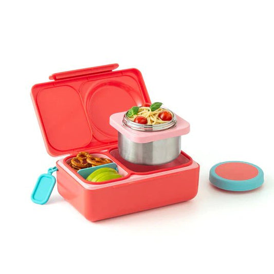 Omielife - Omielife - OmieBox UP Bento lunchbox met RVS thermos soepbeker - Kersenroze - Playlaan