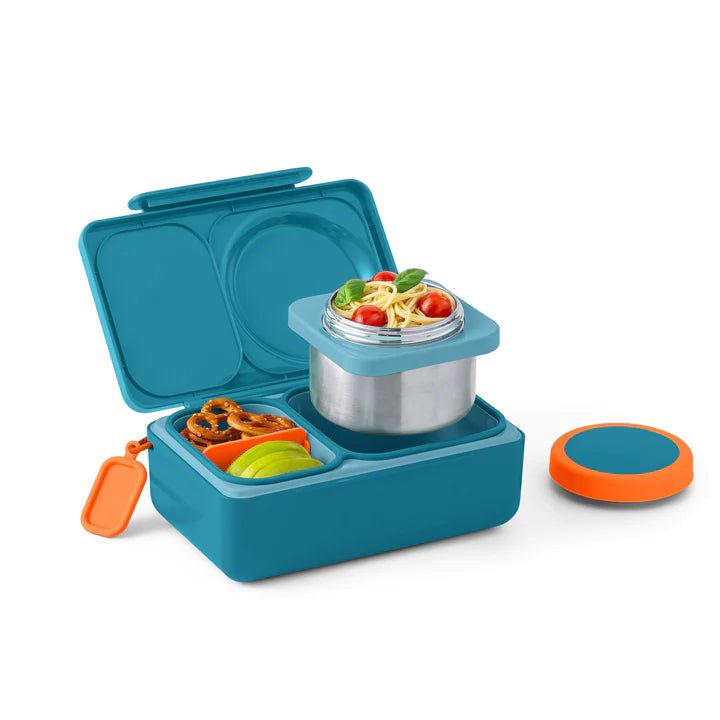 Omielife - Omielife - OmieBox UP Bento lunchbox met RVS thermos soepbeker - Teal groen - Playlaan