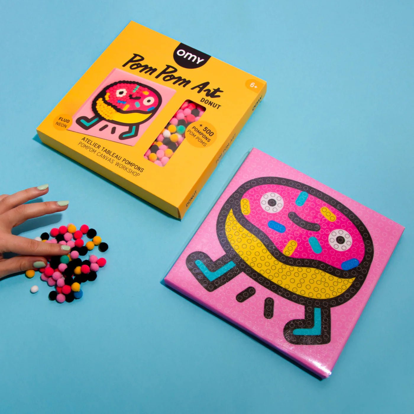 Omy - Omy - 500 pompom painting workshop - donut - Playlaan