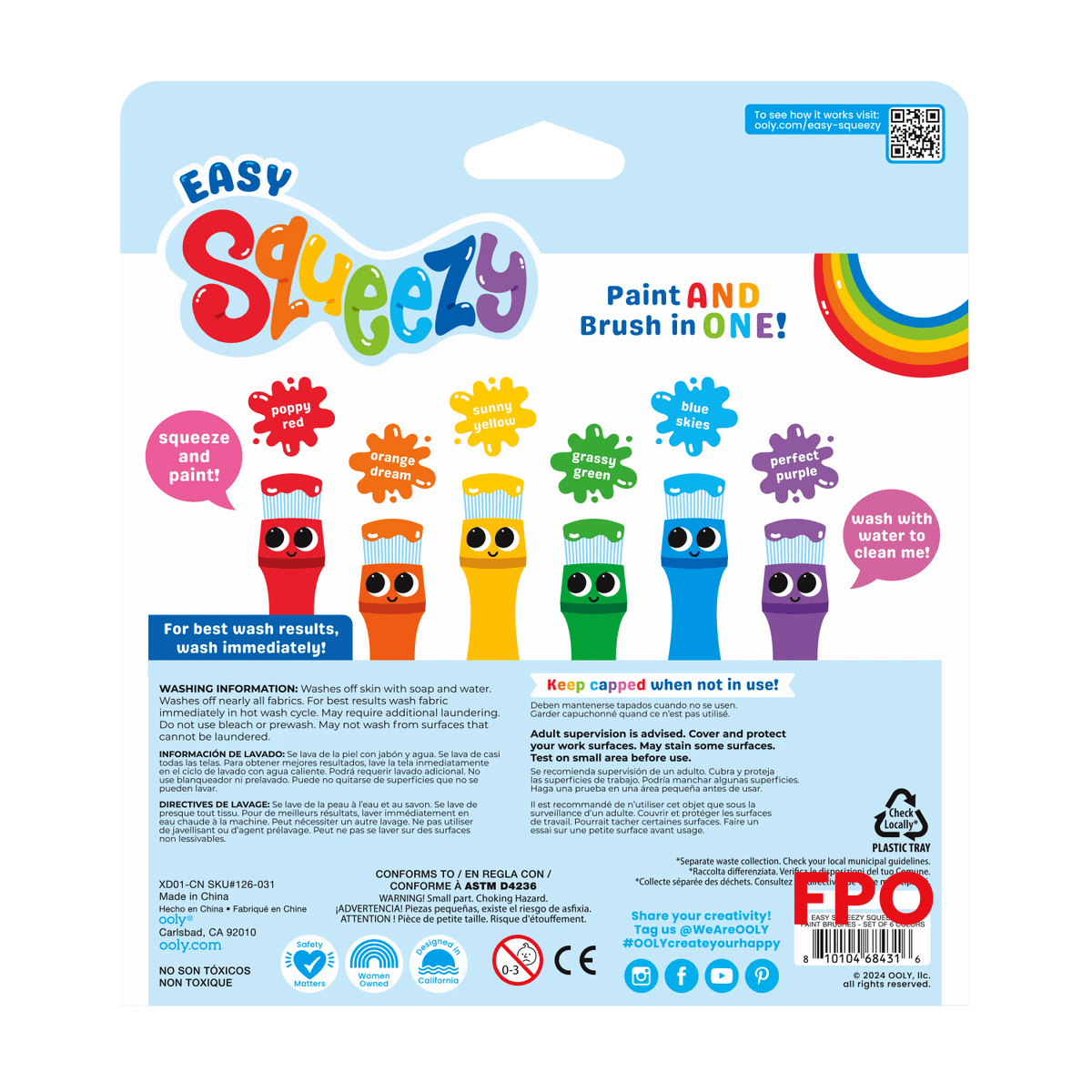 Ooly - Ooly - Easy Squeezy Squeezable Poster Paint B - Playlaan