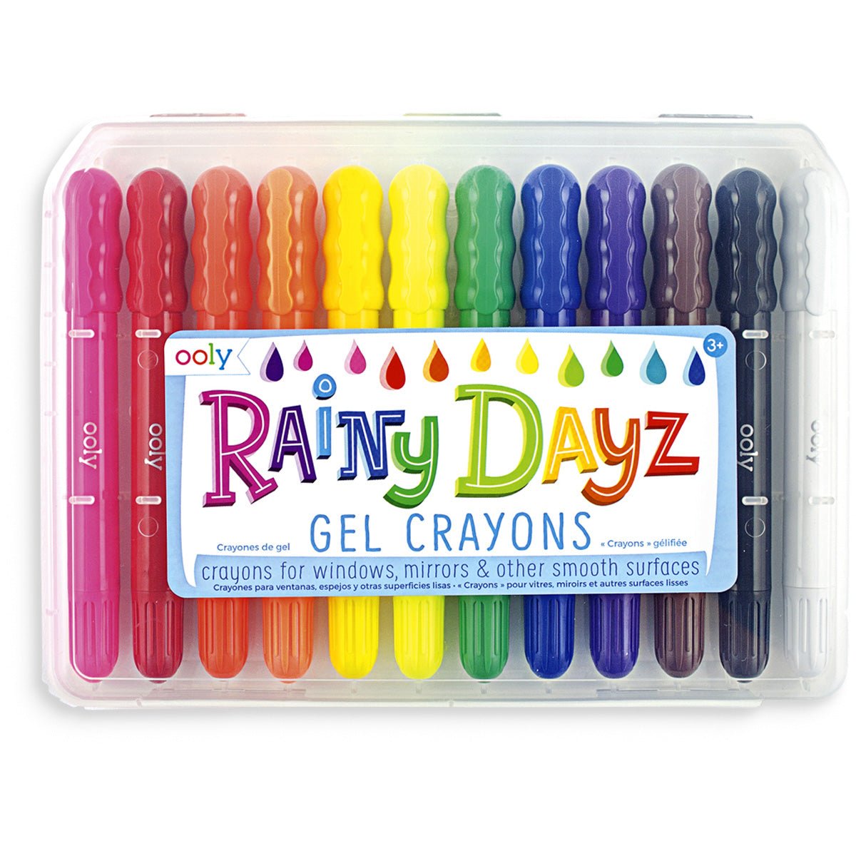 Ooly - Rainy Dayz - Gelkleurpotloden Spiegel - en Raamkrijtjes - Playlaan