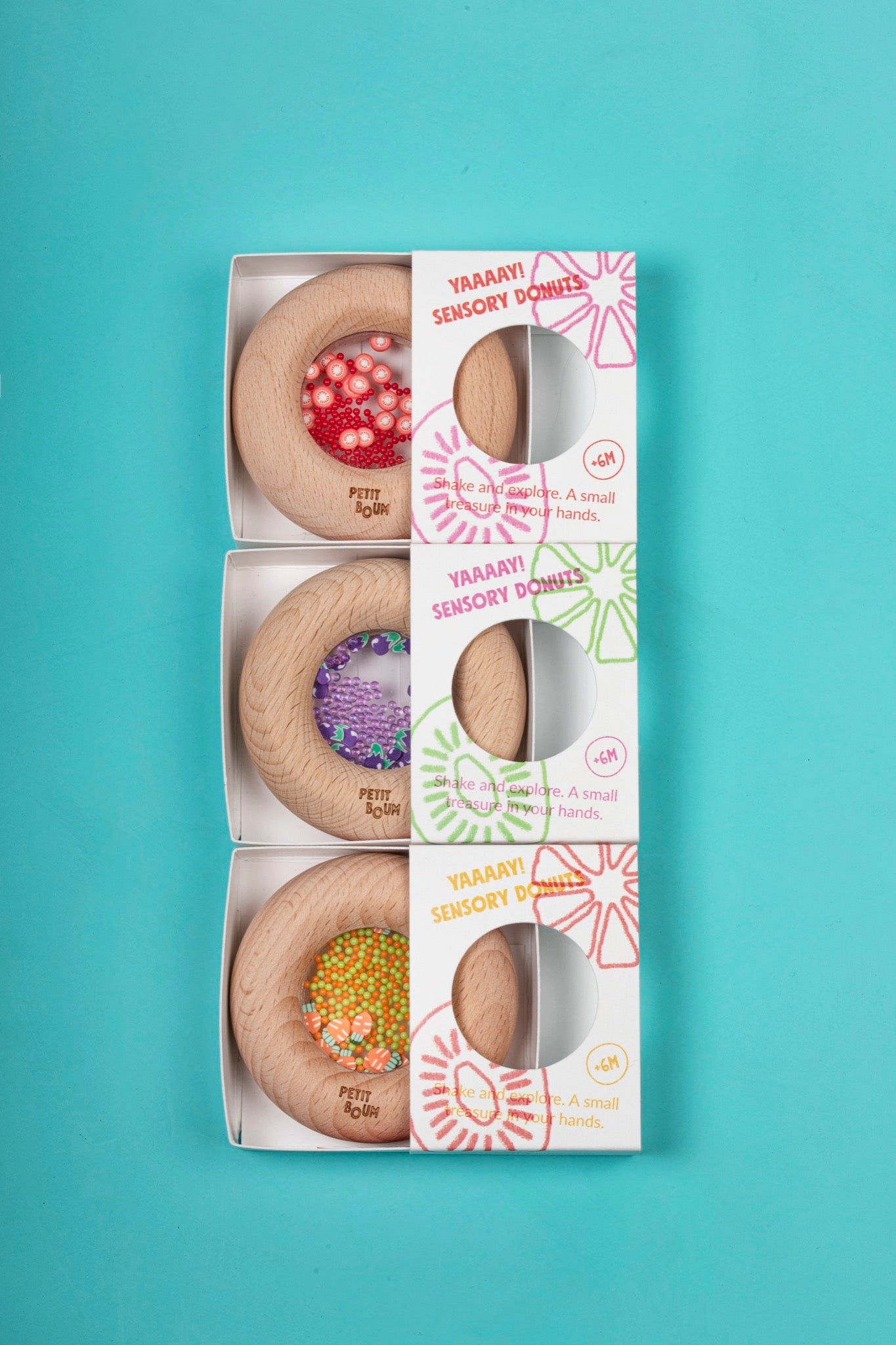 Petit Boum - Petit Boum - Sensorische Donut - Aubergine - Playlaan