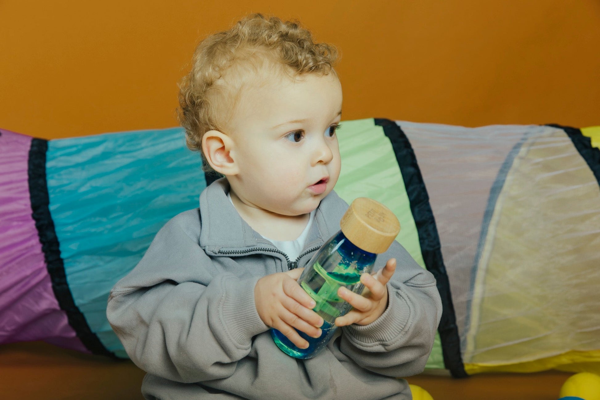 Petit Boum - Petit Boum - Sensorische Fles Move - Spiraal Blauw - Playlaan