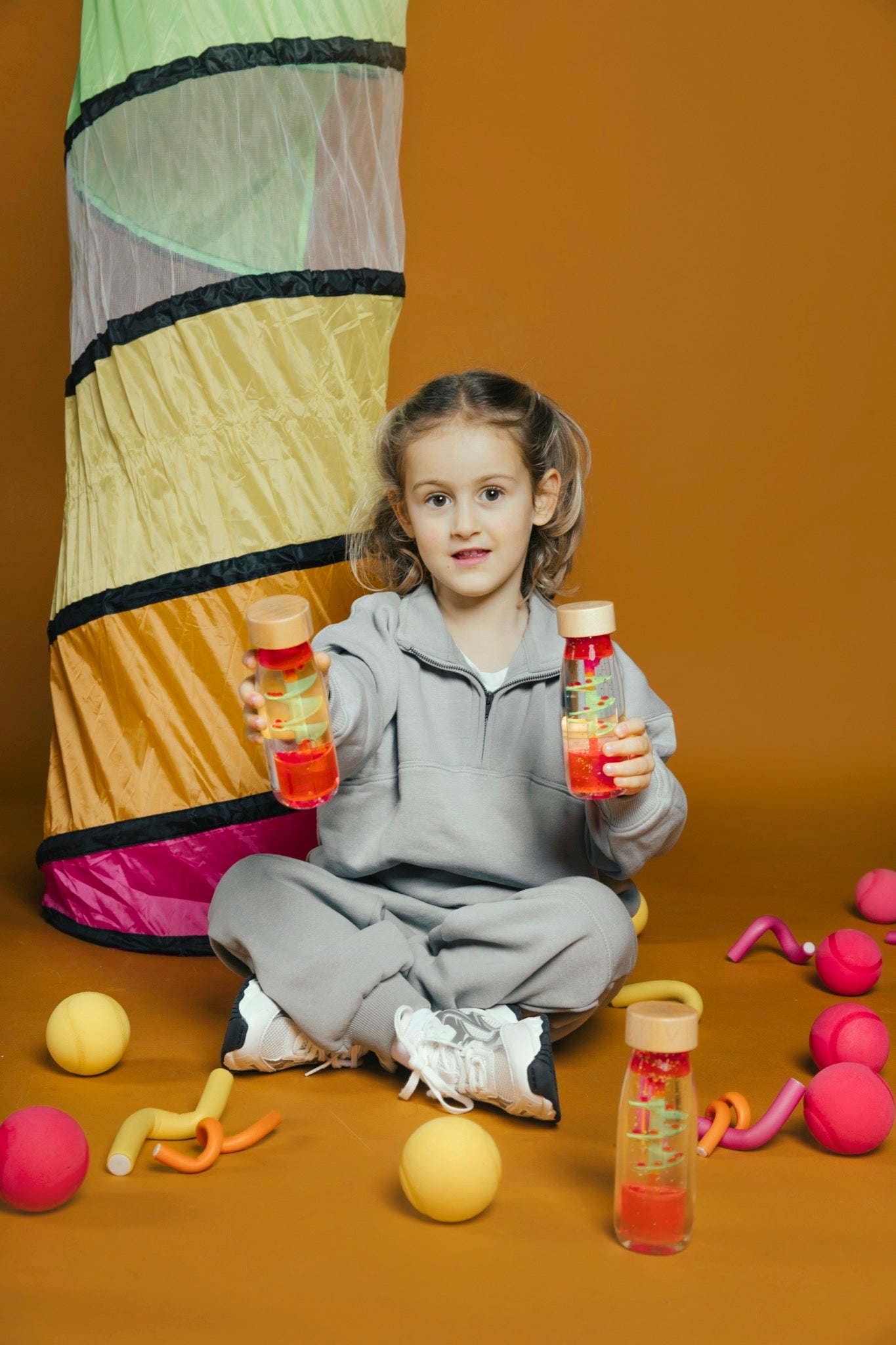 Petit Boum - Petit Boum - Sensorische Fles Move - Spiraal Roze - Playlaan