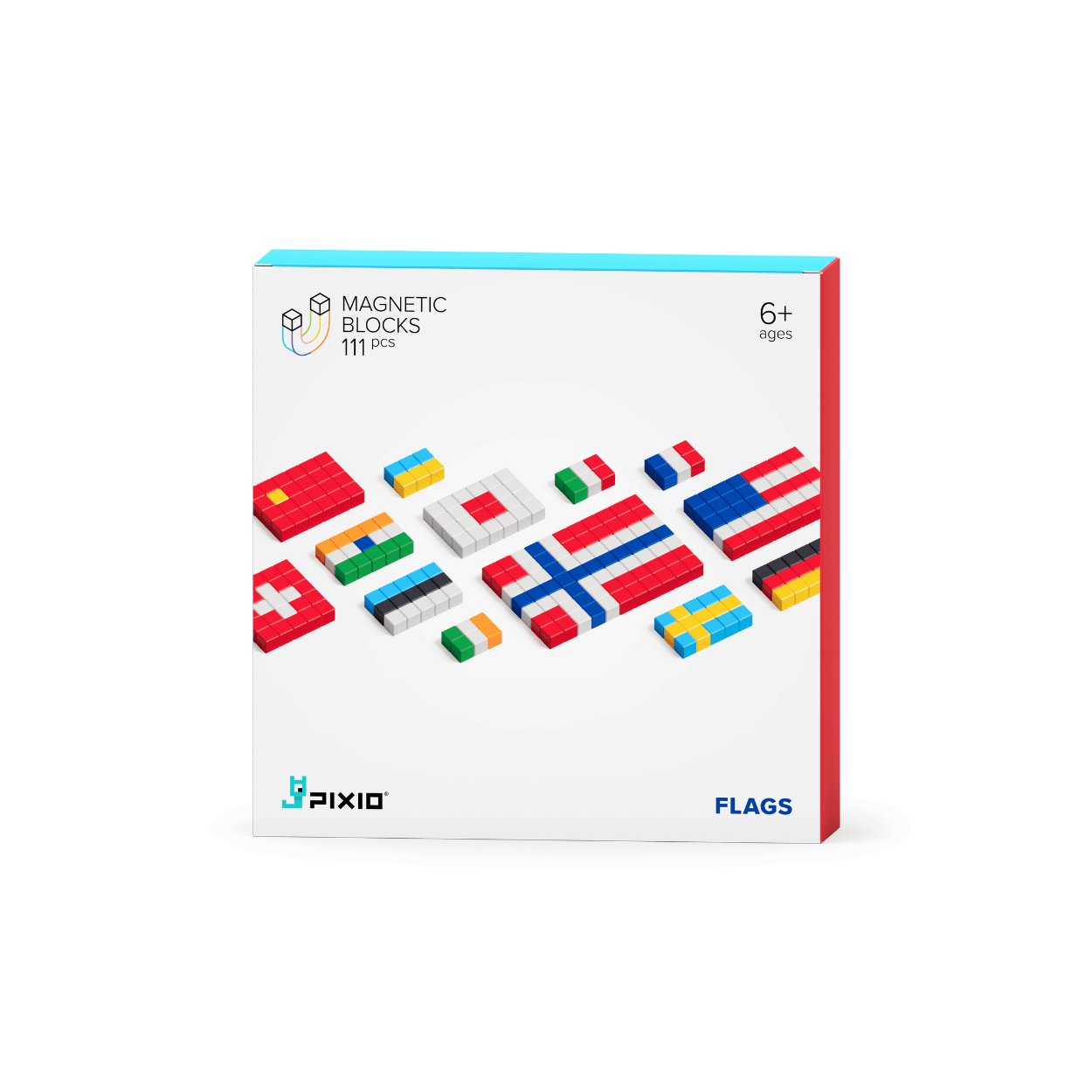 Pixio - Pixio - Magnetische blokjes - Flagen - Playlaan