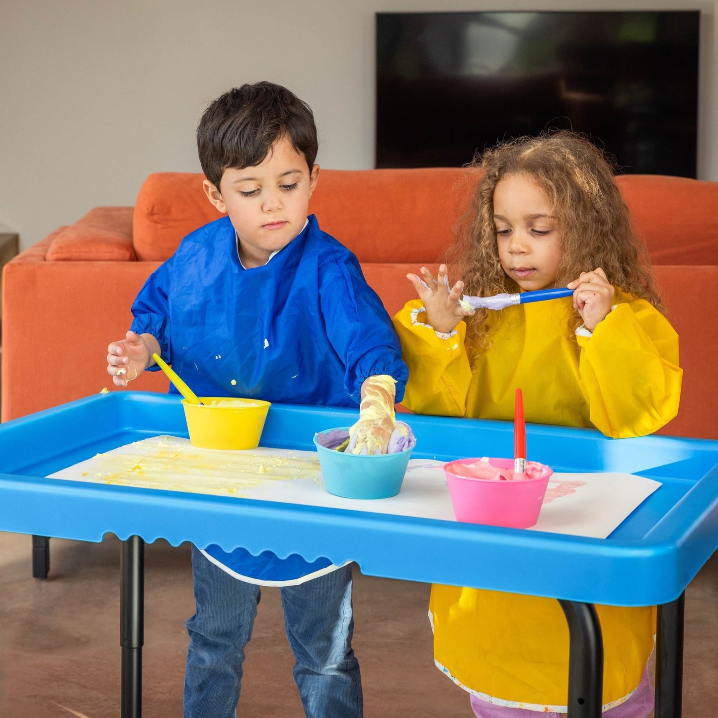 Playhouse - PlayTray - Activiteitentafel blauw + Verstelbaar onderstel set - Playlaan
