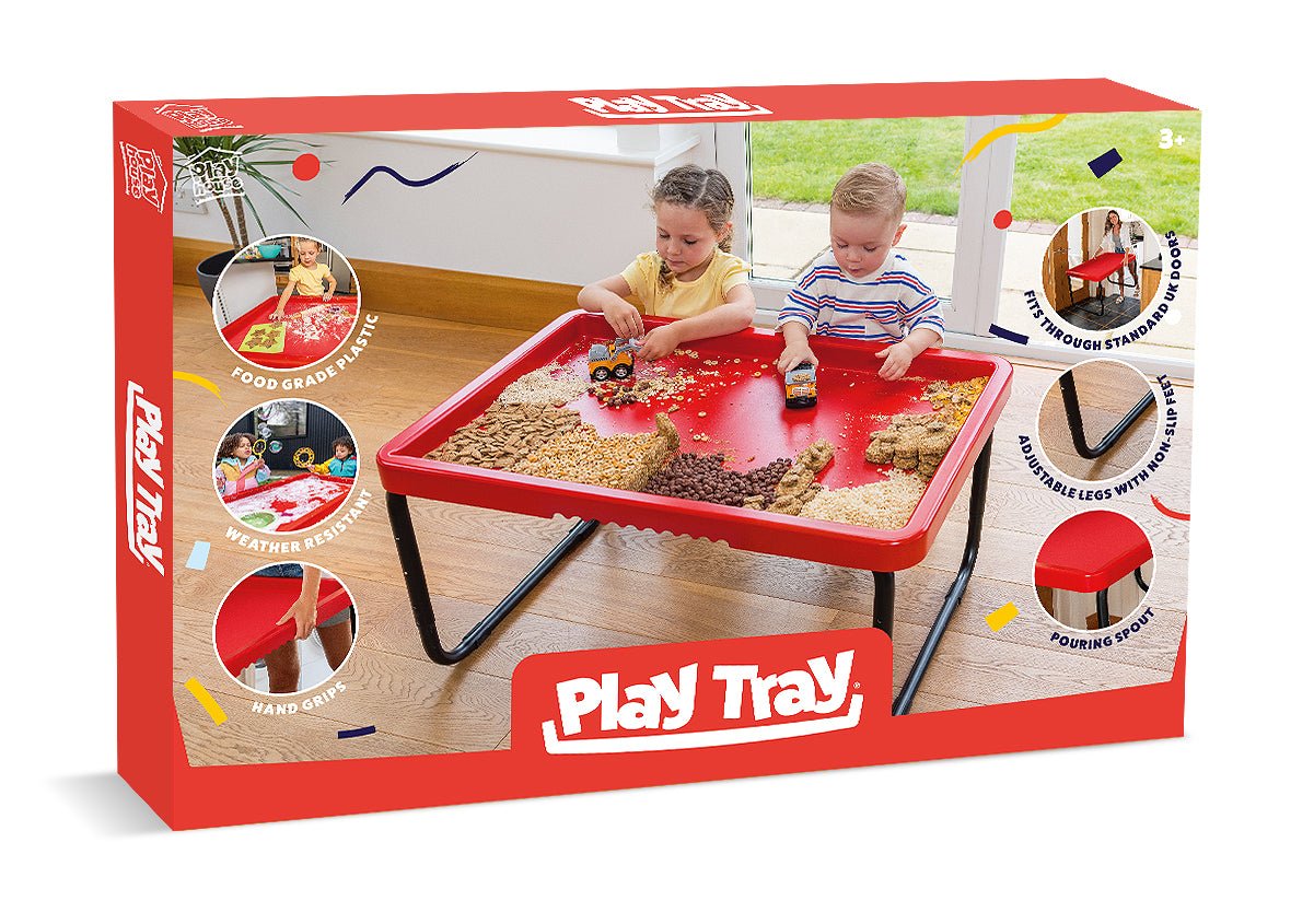 Playhouse - PlayTray - Activiteitentafel rood + Verstelbaar onderstel set - Playlaan