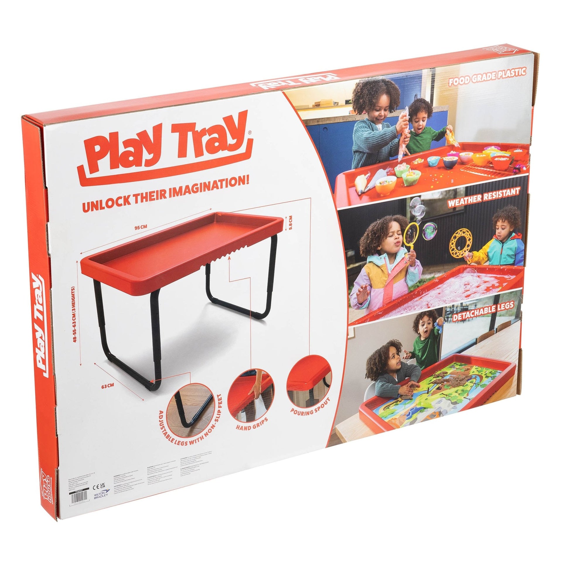 Playhouse - PlayTray - Activiteitentafel rood + Verstelbaar onderstel set - Playlaan