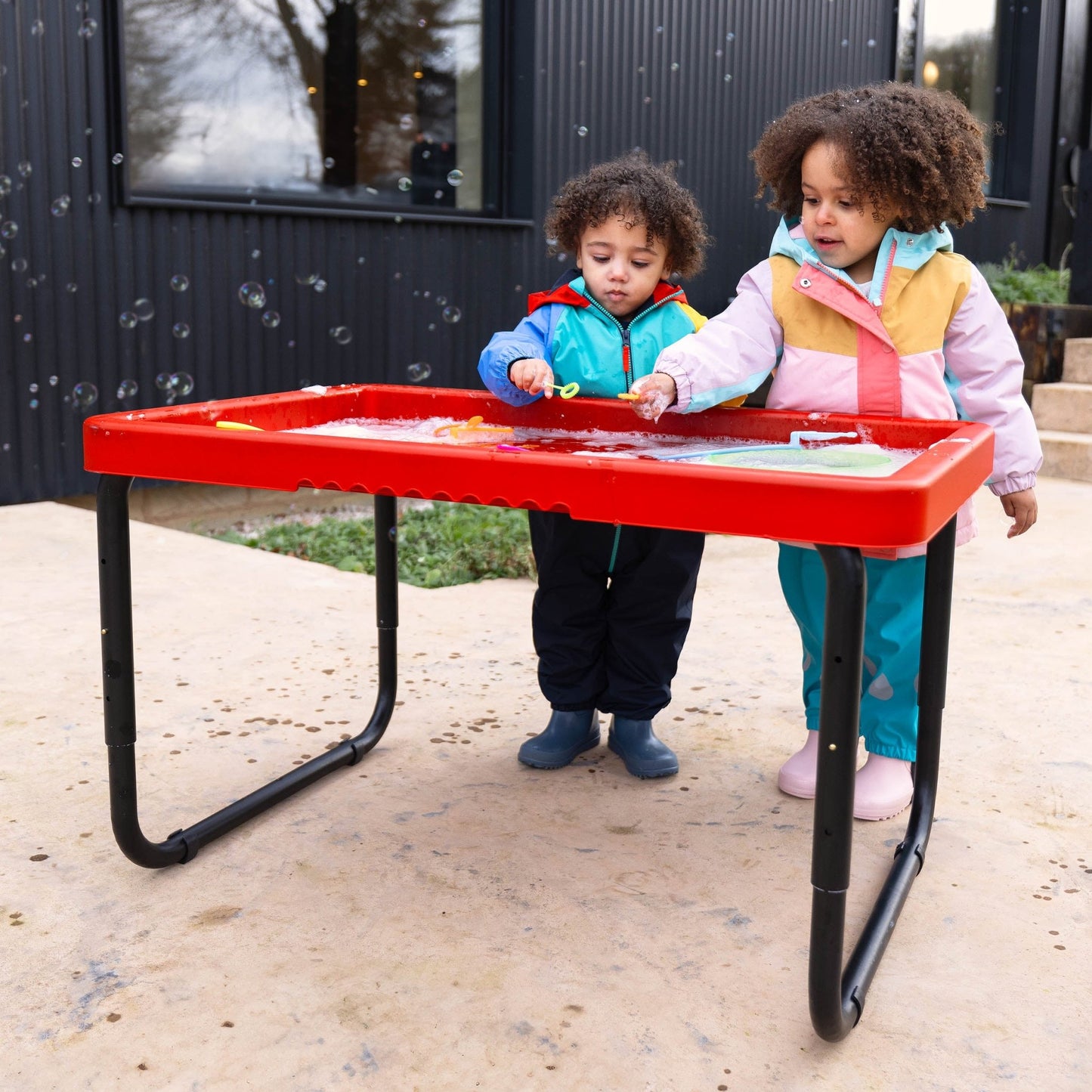 Playhouse - PlayTray - Activiteitentafel rood + Verstelbaar onderstel set - Playlaan