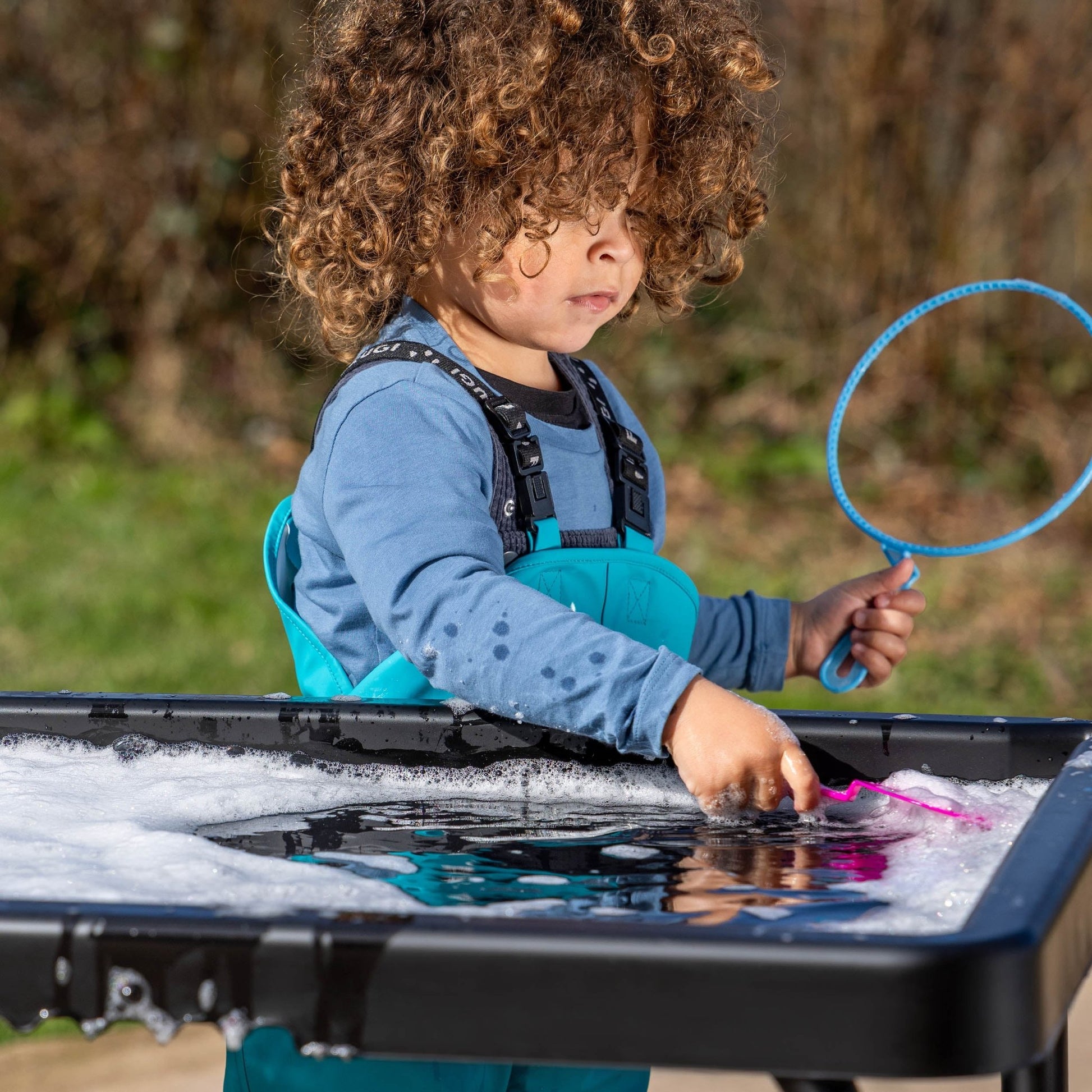 Playhouse - PlayTray - Activiteitentafel zwart + Verstelbaar onderstel set - Playlaan