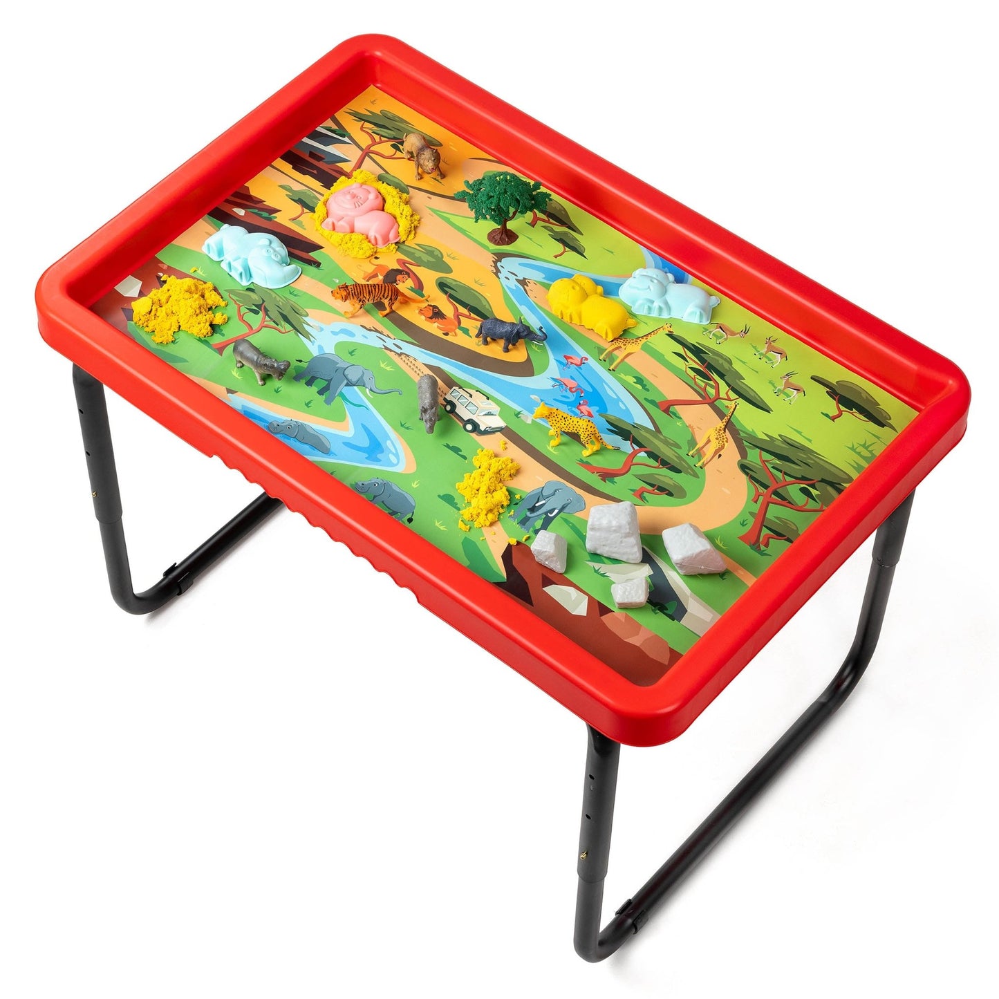 Playhouse - PlayTray Set - Boerderij & Safari Speelfiguren + Magisch Zand + 2 speelmatten - Playlaan
