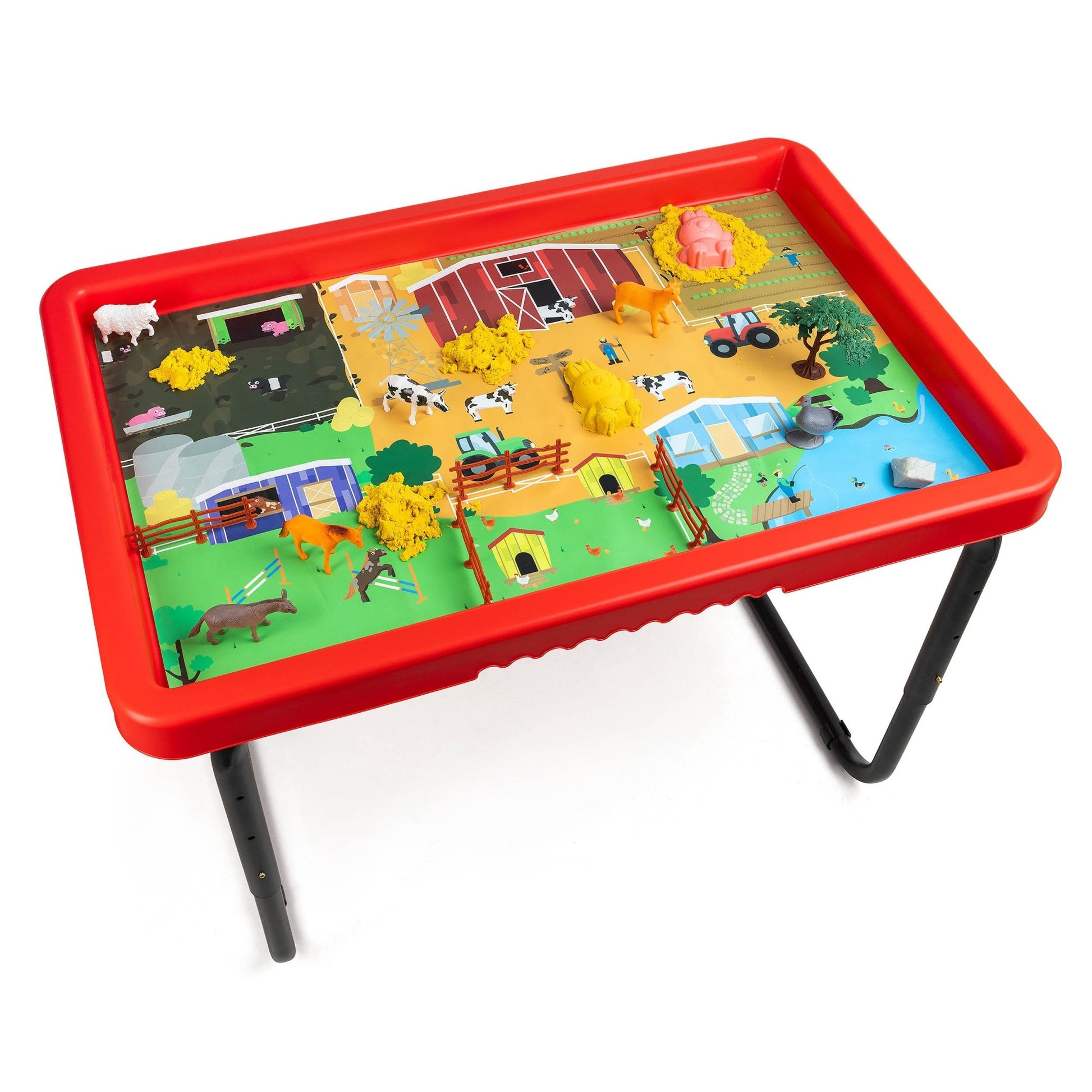 Playhouse - PlayTray Set - Boerderij & Safari Speelfiguren + Magisch Zand + 2 speelmatten - Playlaan