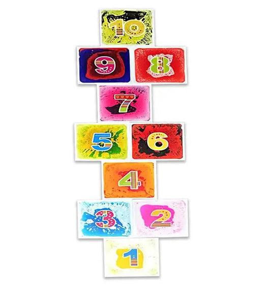 Playlaan - Sensorische Vloeibare Vloertegels Cijfers set van 10 - Playlaan