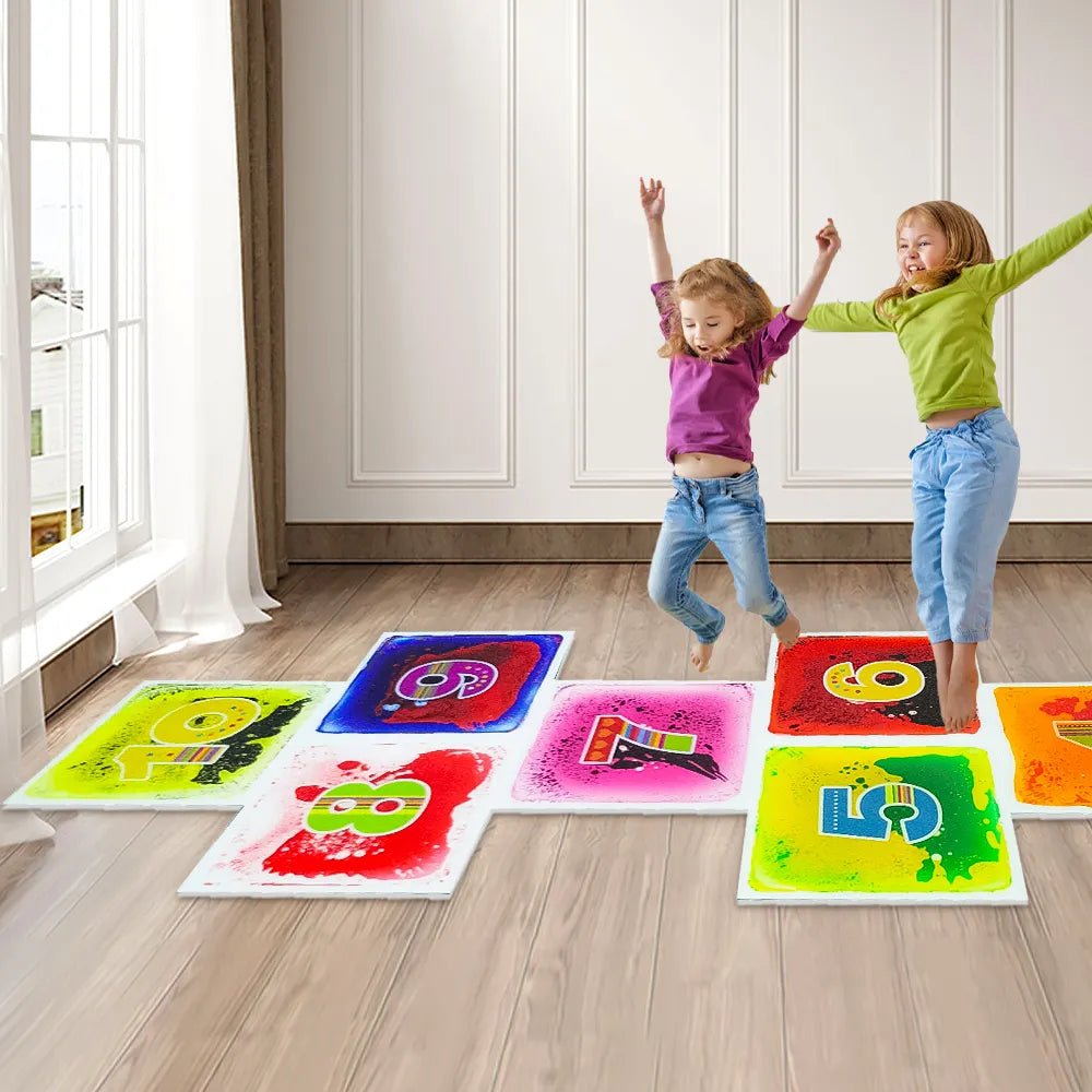 Playlaan - Sensorische Vloeibare Vloertegels Cijfers set van 10 - Playlaan