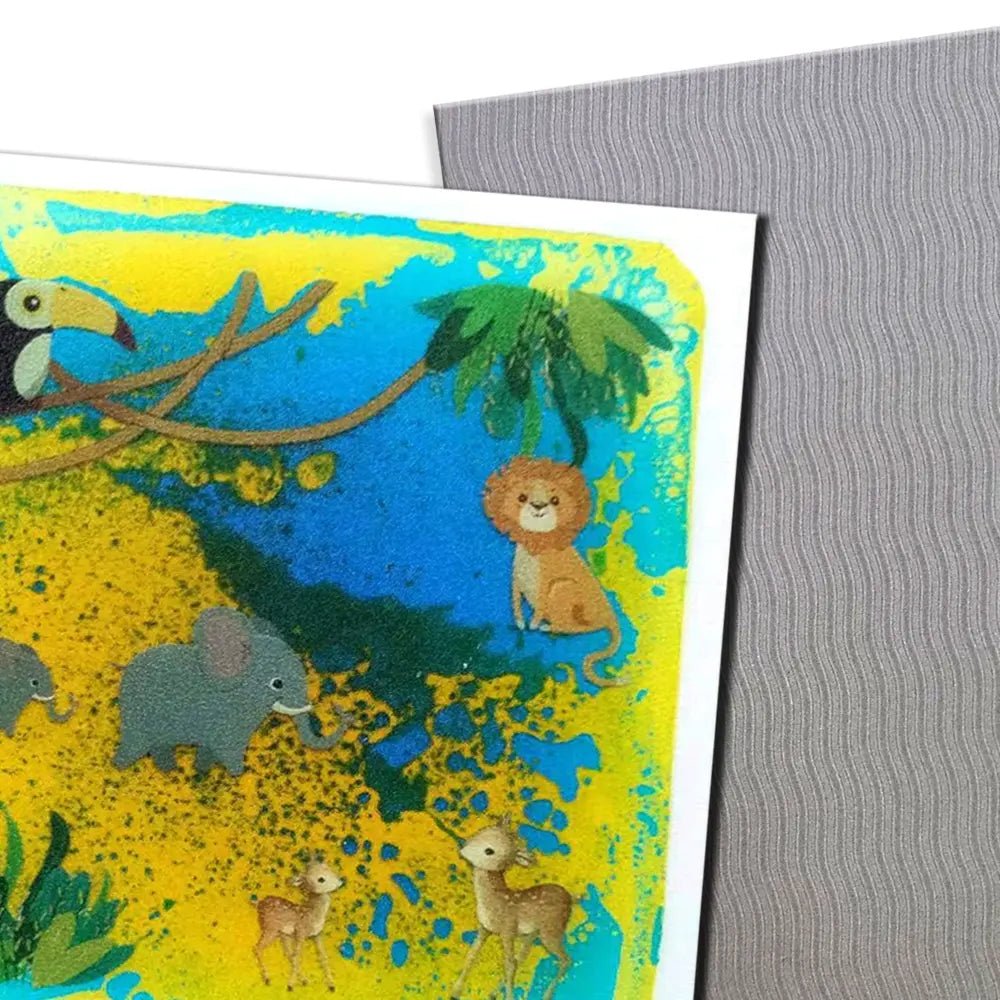 Playlaan - Sensorische Vloeibare Vloertegels Dieren set van 4 - Playlaan
