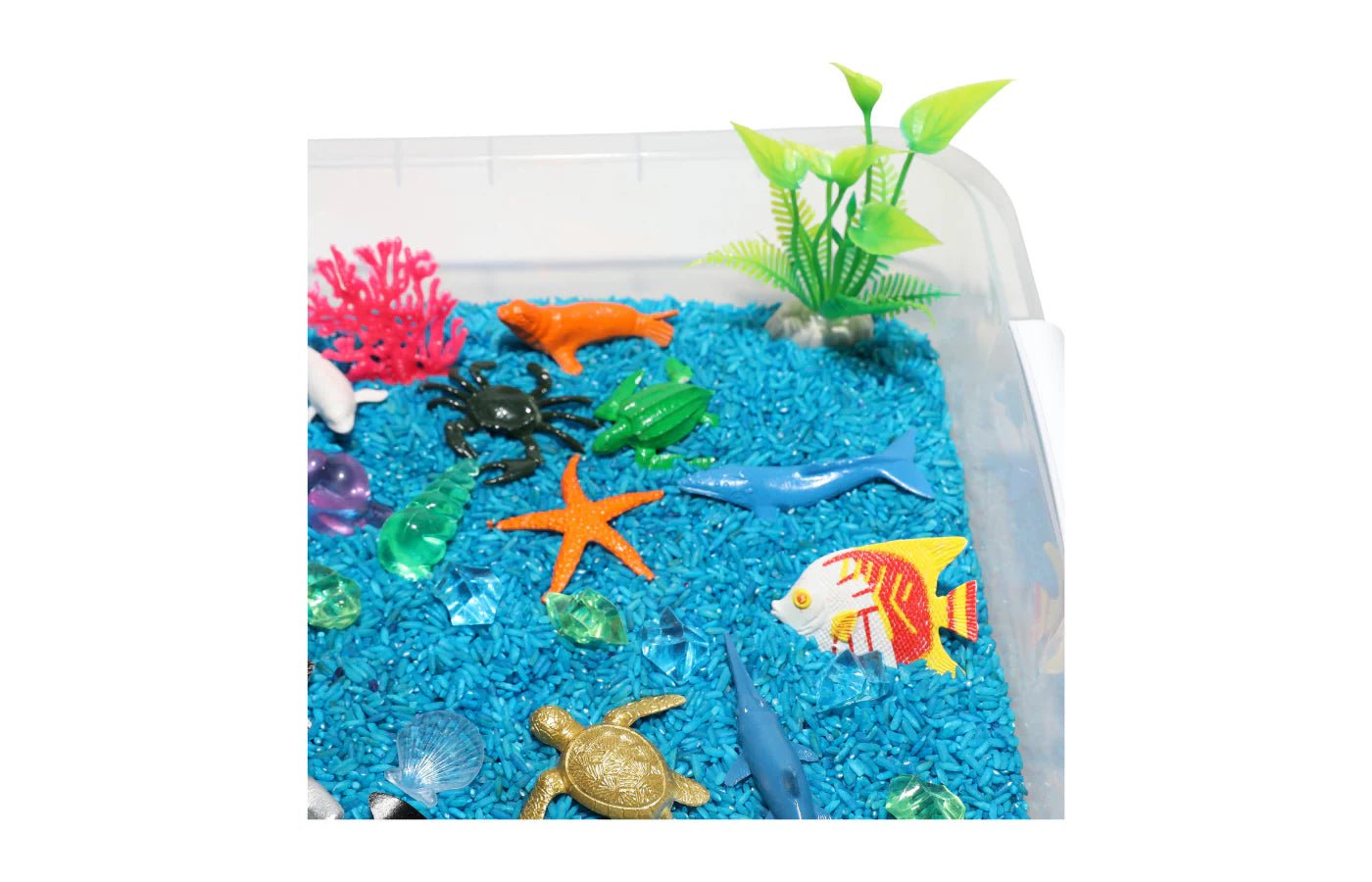 PlaySo - Sensory Play Tray - onderwater wereld speelrijst - PlaySo - Playlaan