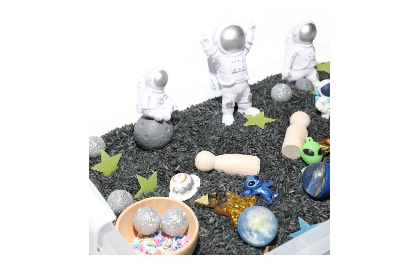PlaySo - Sensory Play Tray - ruimte speelrijst - PlaySo - Playlaan